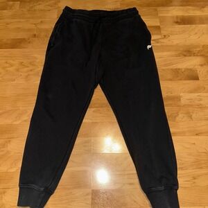 Fabletics Mens Year Round Terry Jogger Sweatpants Joggers Lounge Black Size L‎